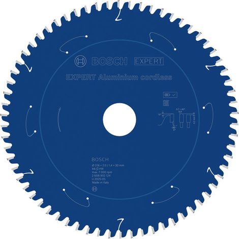 Bosch EXPERT Aluminium Circular Saw Blade 216 x 2/1.4 x 30mm T66 2608902124 (1/4)