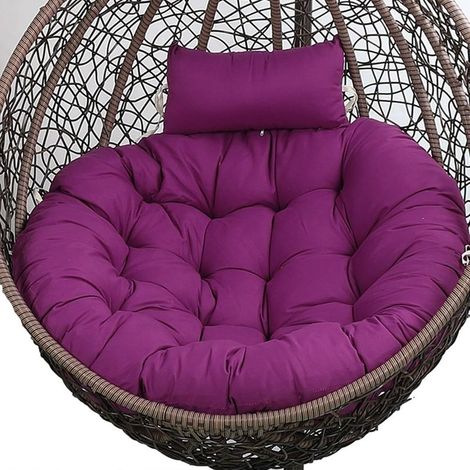 Coussin pour fauteuil suspendu, coussin de balancelle avec appui-tête et fermeture éclair invisible, coussin de rechange lavable pour hamac de jardin, coussin d'assise pour panier suspendu, 105 cm de (1/3)