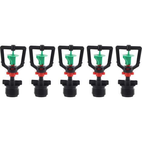 Lot de 5 buses d'arrosage rotatives à filetage mâle G1/2 pour l'irrigation de jardin (1/5)