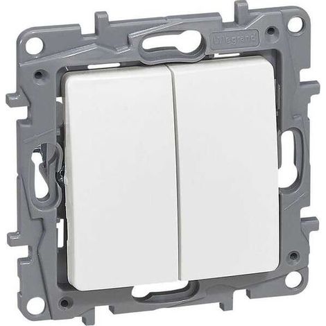 Interrupteur d'escalier Niloe 10 AX + bouton 6 A blanc 764509