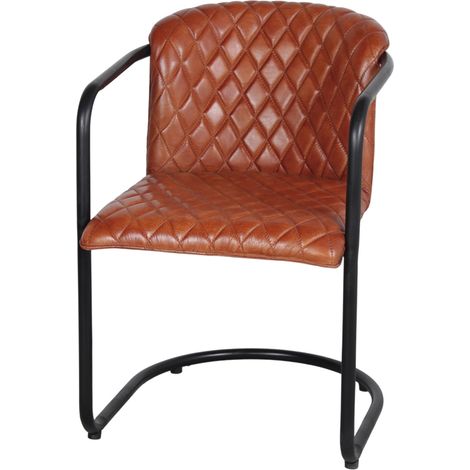 AUTRES Chaise en cuir avec un style industriel - modèle 043 - marron