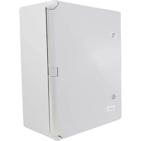 Coffret mural haute-résistance boîtier 600 x 400 x 200 - Porte pleine / Serrure triangle / Plaque montage / IP65 / ABS