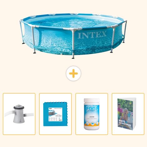 Intex Piscine Tubulaire Ronde - 305x76 cm - 5-pièces SCB130 (1/5)