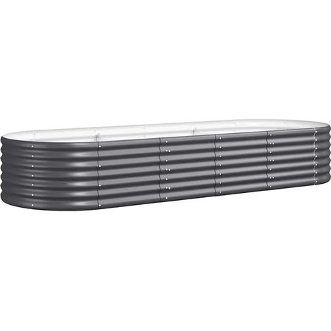 Maison Exclusive - Hochbeet Verzinkter Stahl 224x80x36 cm Anthraz (1/5)