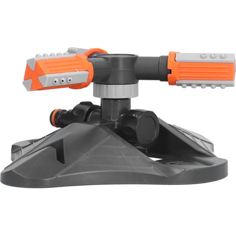 Arroseur de pelouse automatique pour arrosage des fleurs, arroseur à trois broches pour jardin, irrigation de jardin, orange (1/5)