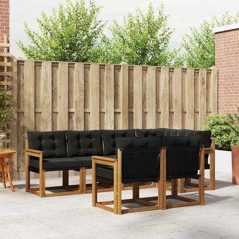 Set di divani da esterno componibile in legno massello di acacia e textilene da 7 pezzi, 61.96kg - PANGIVO (1/5)