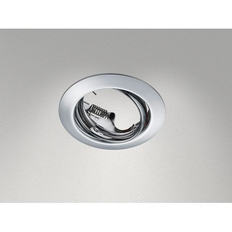 Runder Deckeneinbaustrahler JURA Ø 8,3cm schwenkbar in Silber Chrom GU10 (1/5)