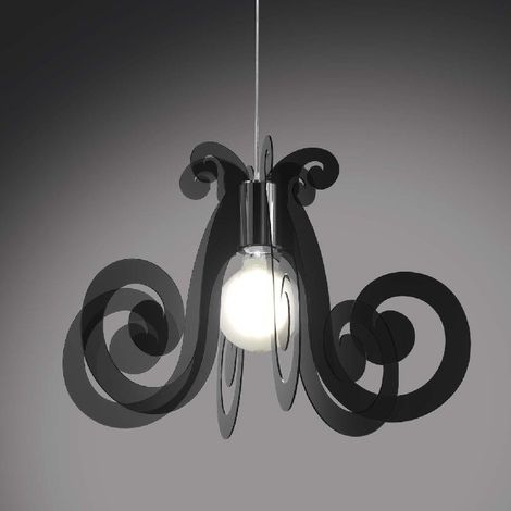 Lampe à Suspension en Plexiglas MIZAR Fumè diamètre 64x h41 cm