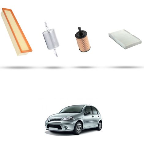 Kit tagliando 4 filtri compatibile con Citroen C3 1.4 54kw dal 2001 al 2009 (1/5)