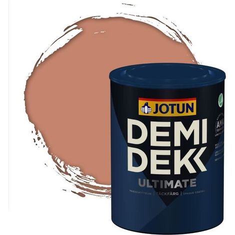 JOTUN - Peinture Bois, Lasure Opaque pour Extérieur et Intérieur Satinée - DEMI DEKK ULTIMATE - RAL 3012 - Rouge Beige - 0,75L (1/2)