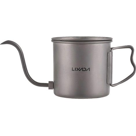 400-ml-Wasserkocher mit Schwanenhals, Klappgriff, Deckel und Kaffeefilter