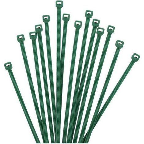 1000 colliers de serrage professionnels vert foncé, 100 mm x 2,5 mm, autobloquants, résistants aux UV, idéaux pour une utilisation intérieure et extérieure. (1/4)