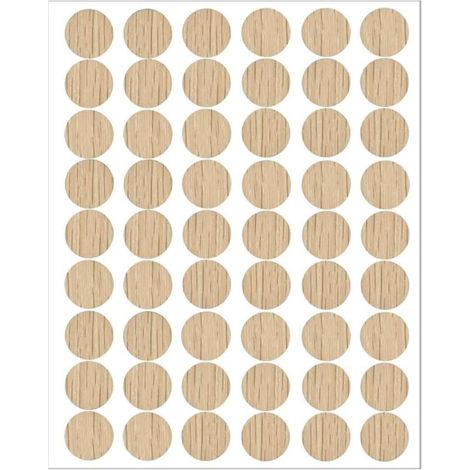 54 Pièces 21 mm Cache Trou Meuble Cache, Vis Adhesif Cache, Trou Mur Autocollants pour Armoires Murales Bureaux Réparations de Meubles (1/5)