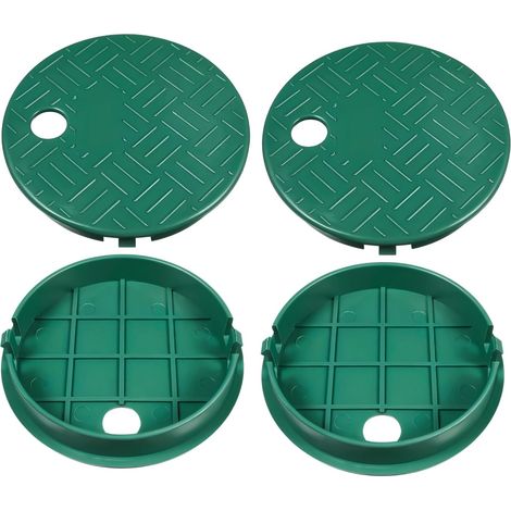 4 Pièces Couvercle Rond de Boîte de Soupape Irrigation Lot de Protection Durable pour Systèmes Arrosage Extérieur Aux Intempéries Installation Facile (1/5)