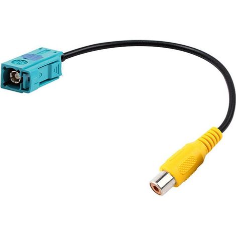 Convient pour l'adaptateur de câble vidéo automobile Fakra Z femelle vers RCA femelle, le câble de marche arrière et l'adaptateur de caméra de recul (A). (1/4)