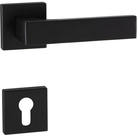 MARCHESI Drückergarnitur BUDAPEST Rosette PZ, 38-45 mm, Zamak schwarz matt (1/3)