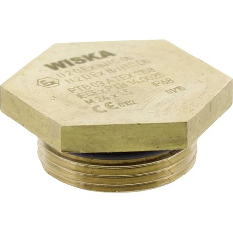 Wiska 10030203 EX-VSM 25 Tappo a vite antiurto, Antideflagrante M25 Metallo Naturale 1 pz. (1/2)