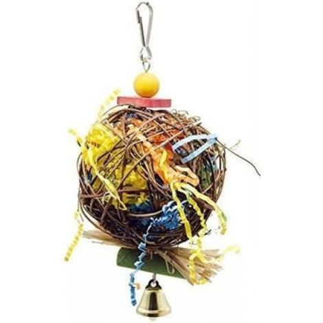 Set mit 2 Vogel-Kauspielzeugen, Mahlspielzeugen, Quetschspielzeugen für Papageienkäfige, Hängespielzeugen für Papageien, Graupapageien, großes Kauspielzeug (1/5)