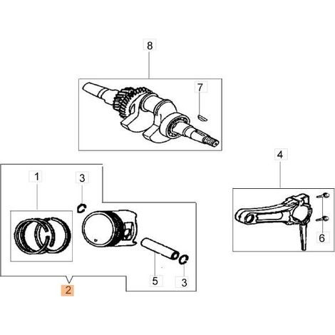 KIT DE PISTÓN ORIGINAL EMAK L66151166