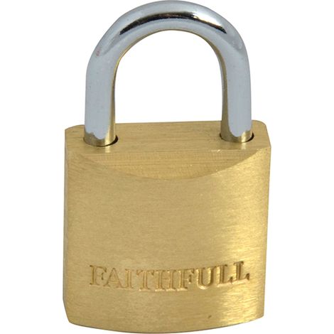 Faithfull BC7520 Brass Padlock 20mm 3 Keys FAIPLB20 (1/5)