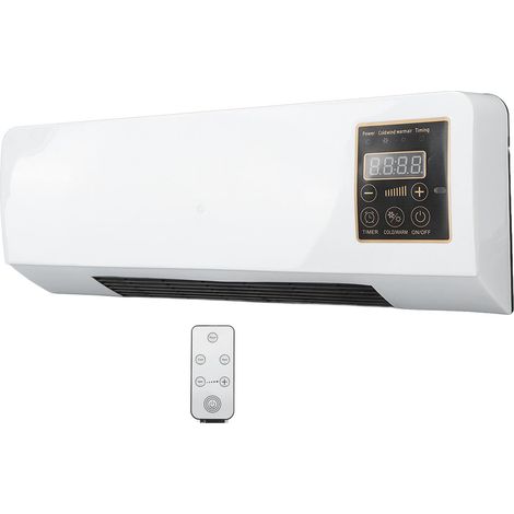Chauffage soufflant portable effet brise naturelle, télécommande, minuterie LED, tactile silencieux, intérieur/extérieur (1/5)