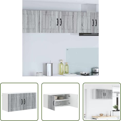 Küchenregal - Küchenschrank Graues Sonoma 80 x 31 x 40 cm Holzwerkstoff (1/5)