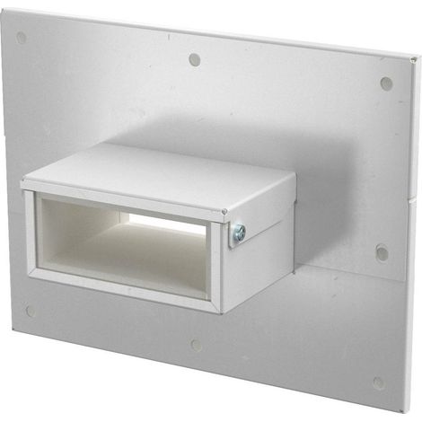 OBO Bettermann Collare di raccordo a parete a 3 e 4 lati 85x253x193 acciaio verniciato a polvere bianco puro RAL 9010, 7218124