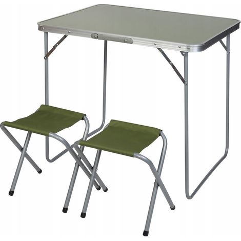 MESA DE CAMPING PLEGABLE + 2 SILLAS (1/5)