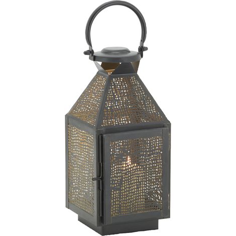 Lanterne en métal laqué ajouré 30 cm (1/4)