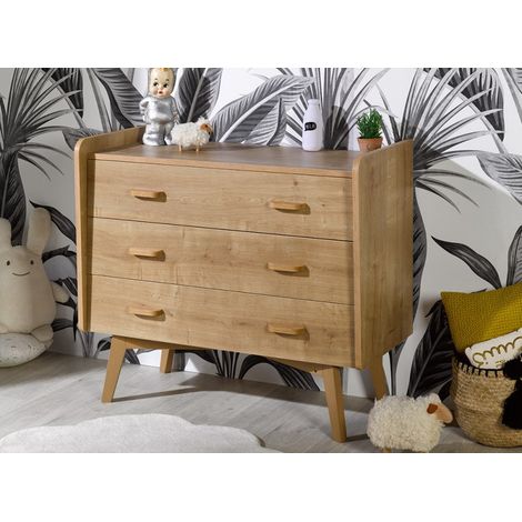 Commode 3 tiroirs grand modèle Maelyne Bois (1/3)