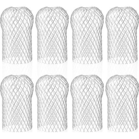 8x Filtres de Gouttière en Aluminium,Protections de gouttières en métal pour les avant-toits,8.8x14.5cm (1/5)