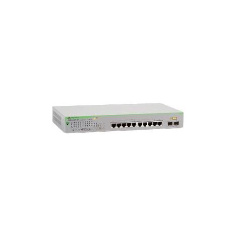 Allied Telesis GS950/10PS Géré Gigabit Ethernet (10/100/1000) Connexion Ethernet, supportant l'alimentation via ce port (PoE) Vert, Gris