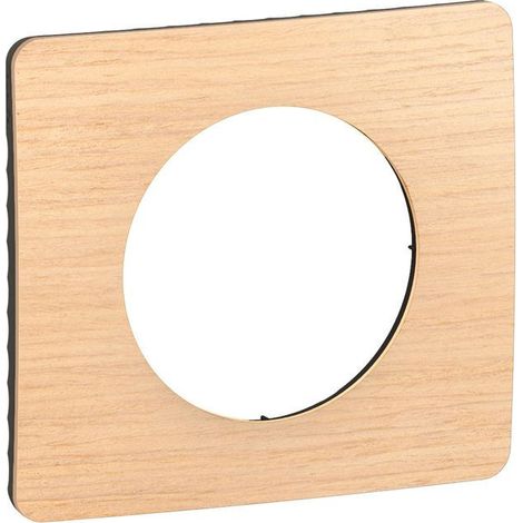 Plaque Céliane 1 poste Hêtre emballage GD LEGRAND CP1421
