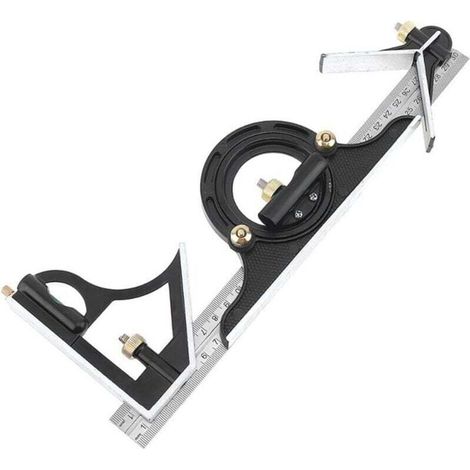 300 mm Multifunktions-Winkelmesser aus Edelstahl - Crezuo