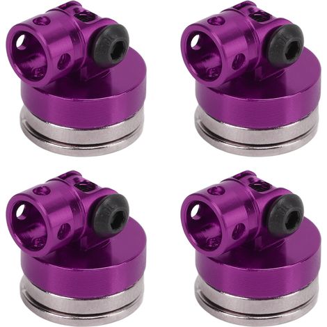 Lot de 4 supports magnétiques invisibles pour carrosserie de véhicules radiocommandés 1/8 et 1/10 (violet) (1/5)