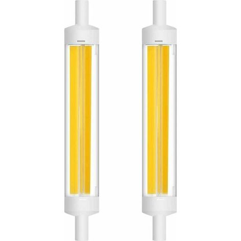 R7S 15W 118mm COB LED-Lampe mit linearem Glühfaden, 360 Grad J118 Projektorlampe, 1200LM entspricht einer 120W Halogenlampe, kaltweiß (6000K-6500K) (2er-Pack) [Energieklasse A++] (1/5)