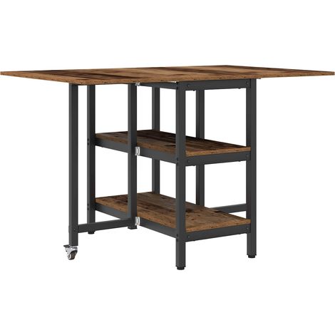 Dinning Table 122 x 80 x 76.5 cm Engineered Wood Old Wood vidaXL