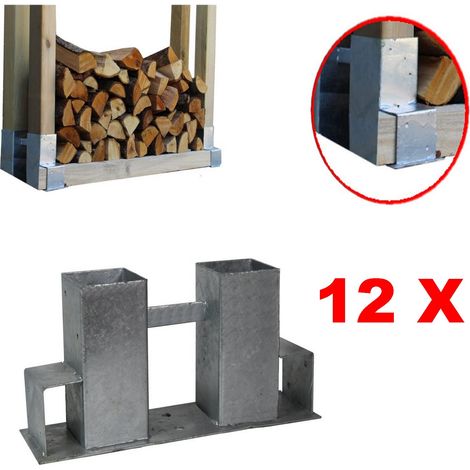 Holzstapelhilfe Stapelhilfe Holzstapelhalter Brennholz Kaminholzregal 12 Stück