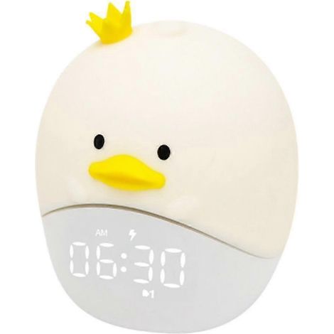 Réveil Petit Canard, réveil numérique LED pour étudiant, chevet, chambre d'enfant, bureau, dessin animé, USB, PXCL (1/3)