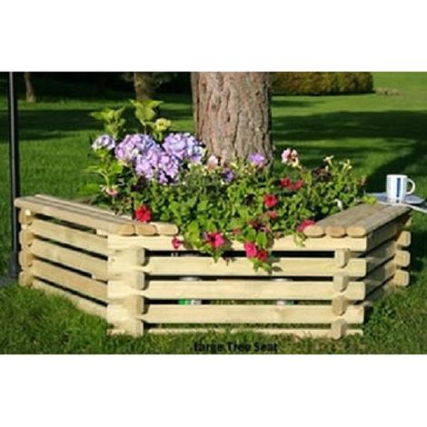 Large Tree Seat / Planter - Timber - W167 x H41 cm