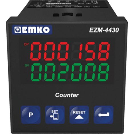 Emko EZM-4430.5.00.0.1/00.00/0.0.0.0 Contatore programmabile a 8 cifre con uscita a relè, da incasso 46 x 46 mm (1/5)