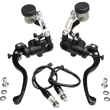 Manetas universales radiales para cilindro maestro de freno y embrague para motocicletas, aptas para [modelo], [modelo], [modelo] y [modelo], de 17,5 mm de diámetro.