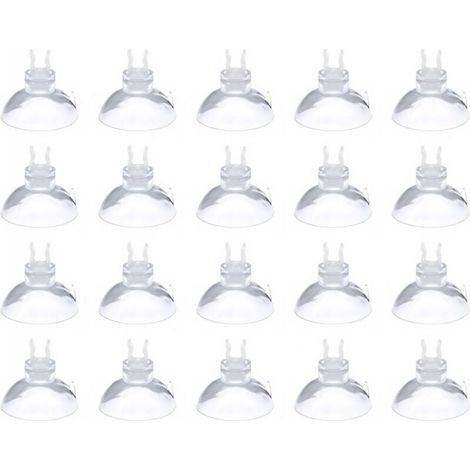20 ventose per acquari da 4 a 6 mm, ventose per tubo dell'aria, tubo dell'aria, fascetta stringitubo trasparente per tubo dell'aria. (1/4)