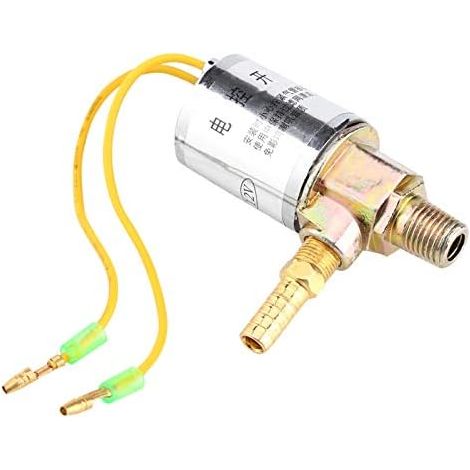 Valve Solénoïde de Voiture 12V, Vanne Solénoïde D'électrovanne de Klaxon D'air électrovanne électrique avec Connexion Barb 1/4 pour Tuyau D'identification 1/4 (1/5)