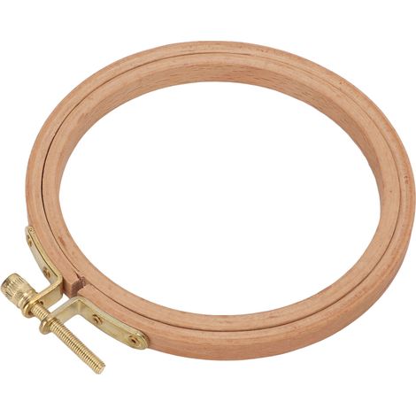 Stickrahmen, ca. 10,4 cm (4,1 Zoll), doppellagig, aus natürlichem Bambus, leicht, robust und einfach zu handhaben. Mini-Stickrahmen. (1/5)