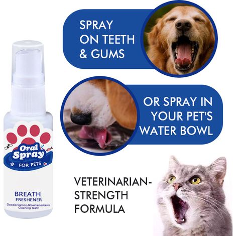 Bain de bouche pour chien, soins dentaires pour chien, rafraîchisseur d'haleine, produits de nettoyage buccal non toxiques pour animaux de compagnie (1/5)