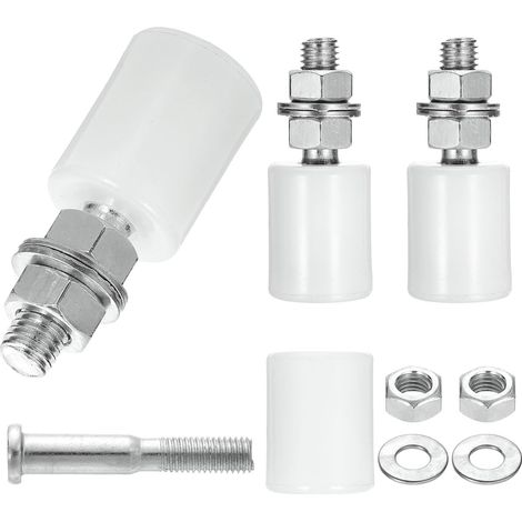 4Pcs 1.18" x 1.57" (LxH) Galets Guidage pour Porte Coulissante, Galet Guidage à Roulement en Nylon, Roues Support pour Porte Coulissante pour Poulie, Porte Électrique, Blanc (1/5)