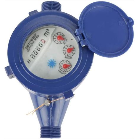 Compteur d'Eau Froide, Mètre d'Eau du Débit pour la Maison de Jardin Utilisant Mètre d'Ecoulement d'Eau DN15 (1/5)
