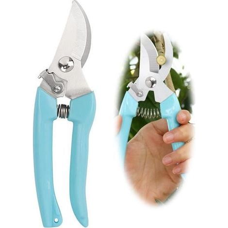 Garden Secateurs - High Quality - Stainless Steel - Ergonomic - Locking Mechanism - 17.5 cm