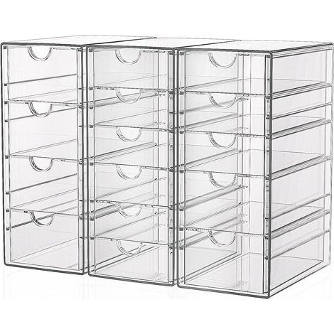 Acryl Schubladenboxen Schreibtisch Organizer Make up 15 Schubladen Büro Schule (1/5)